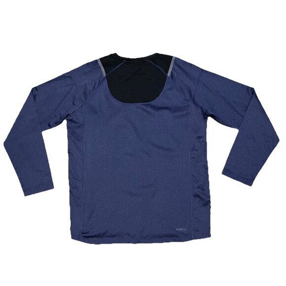 Spyder Active Shirt Mens Medium Blue Long Sleeve Reflective Athletic ProWeb NWT - Picture 2 of 6